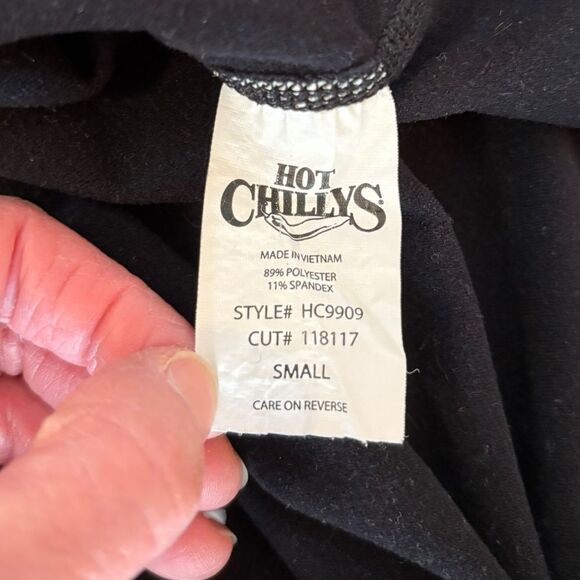 Hot Chillys Micro Elite Chamois Crewneck Top Mens Size Small Black Base Layer - Picture 4 of 6